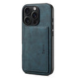 For iPhone 16 Pro Max Denior D08 PU Single Card Slot Holder Phone Case(Blue) - iPhone 16 Pro Max Cases by Denior | Online Shopping South Africa | PMC TechLife | Buy Now Pay Later Mobicred