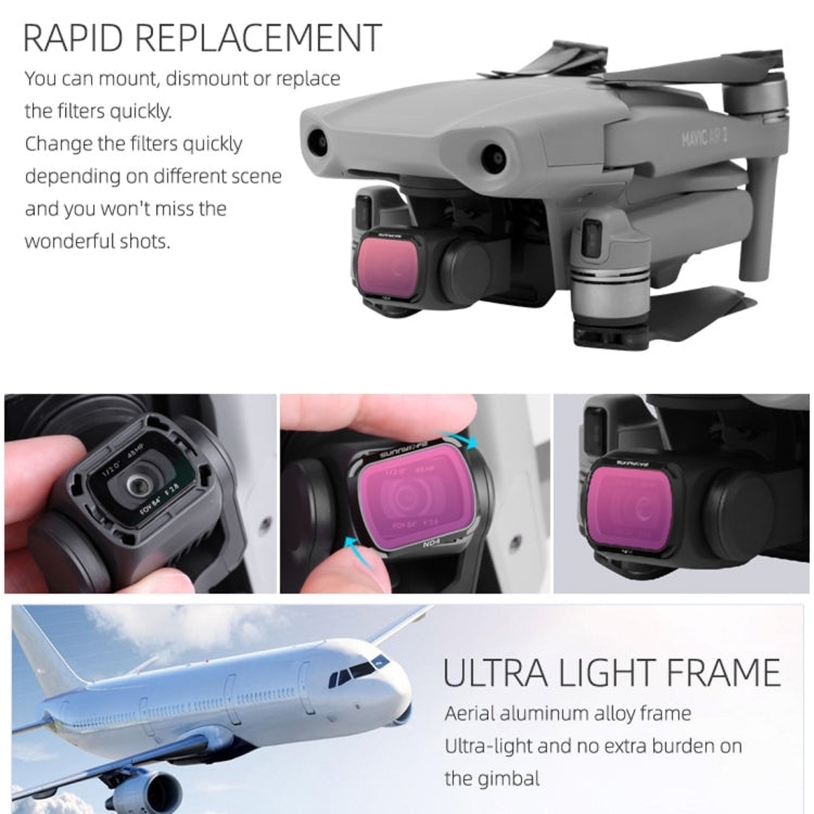 Sunnylife AIR2-FI9280 For DJI Mavic Air 2 MCUV Coating Film Lens Filter - Mavic Lens Filter by Sunnylife | Online Shopping South Africa | PMC TechLife