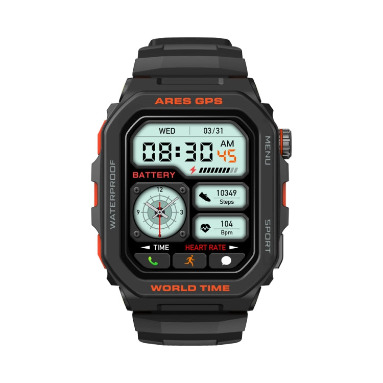 Zeblaze Ares GPS Rugged GPS Smart Watch, Support Heart Rate / Pulse Ox Blood Oxygen(Lava Black) - free shipping - PMC Jewellery - Order now!
