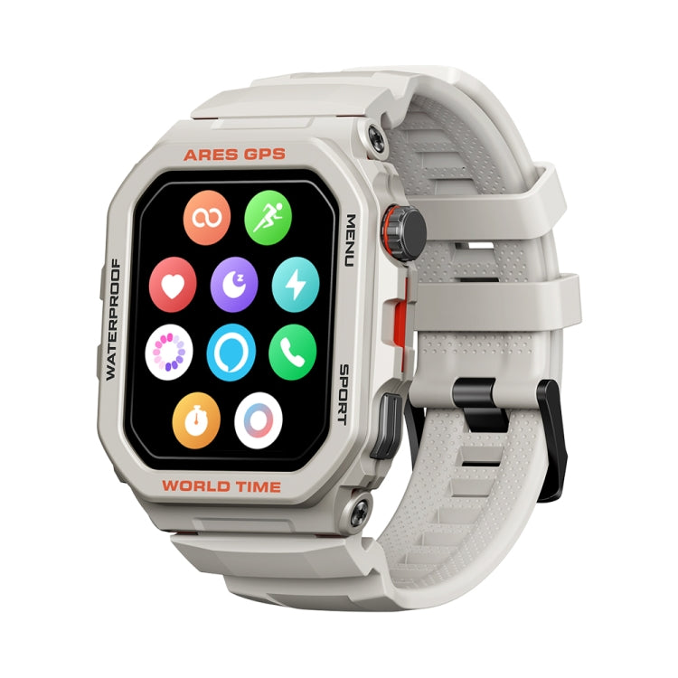 Zeblaze Ares GPS Rugged GPS Smart Watch, Support Heart Rate / Pulse Ox Blood Oxygen(Moon White) - free shipping - PMC Jewellery - Order now!