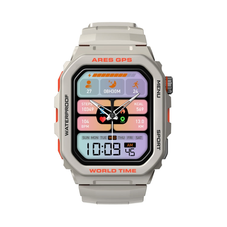 Zeblaze Ares GPS Rugged GPS Smart Watch, Support Heart Rate / Pulse Ox Blood Oxygen(Moon White) - free shipping - PMC Jewellery - Order now!