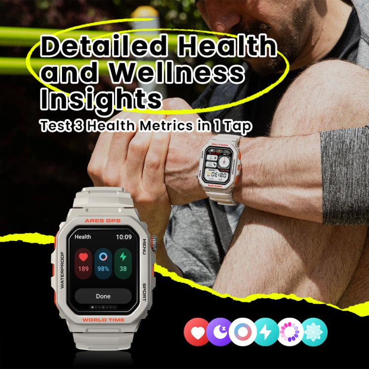 Zeblaze Ares GPS Rugged GPS Smart Watch, Support Heart Rate / Pulse Ox Blood Oxygen(Lava Black) - free shipping - PMC Jewellery - Order now!