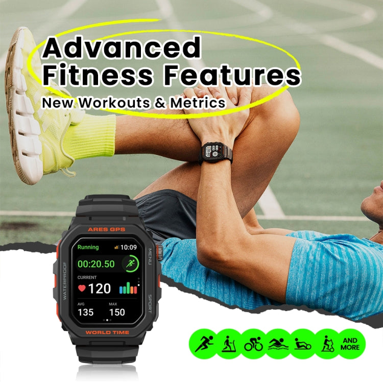 Zeblaze Ares GPS Rugged GPS Smart Watch, Support Heart Rate / Pulse Ox Blood Oxygen(Lava Black) - free shipping - PMC TechLife - Order now!
