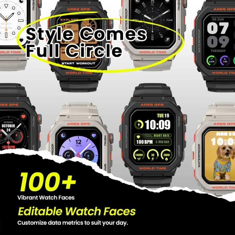 Zeblaze Ares GPS Rugged GPS Smart Watch, Support Heart Rate / Pulse Ox Blood Oxygen(Moon White) - free shipping - PMC TechLife - Order now!