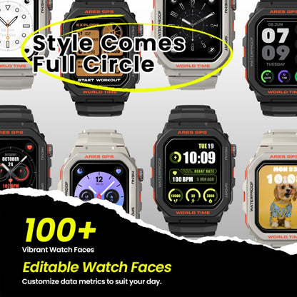 Zeblaze Ares GPS Rugged GPS Smart Watch, Support Heart Rate / Pulse Ox Blood Oxygen(Lava Black) - free shipping - PMC Jewellery - Order now!