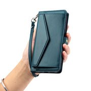 For Samsung Galaxy S25 5G Wallet Multi-card Slot Leather Phone Case with Lanyard(Green)