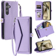 For Samsung Galaxy S25+ 5G Wallet Multi-card Slot Leather Phone Case with Lanyard(Purple) - Galaxy S25+ 5G Cases by PMC TechLife | Online Shopping South Africa | PMC TechLife | Buy Now Pay Later Mobicred
