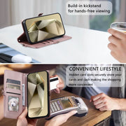 For Samsung Galaxy S25 Ultra 5G Wallet Multi-card Slot Leather Phone Case with Lanyard(Rose Gold)