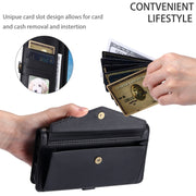 For Samsung Galaxy S25 Ultra 5G Wallet Multi-card Slot Leather Phone Case with Lanyard(Black)
