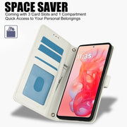 For Motorola Moto G Stylus 5G 2024 Skin Feel Pure Color Card Slots Leather Phone Case with Dual Lanyard(White)