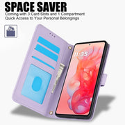 For Motorola Moto G Stylus 5G 2024 Skin Feel Pure Color Card Slots Leather Phone Case with Dual Lanyard(Purple)