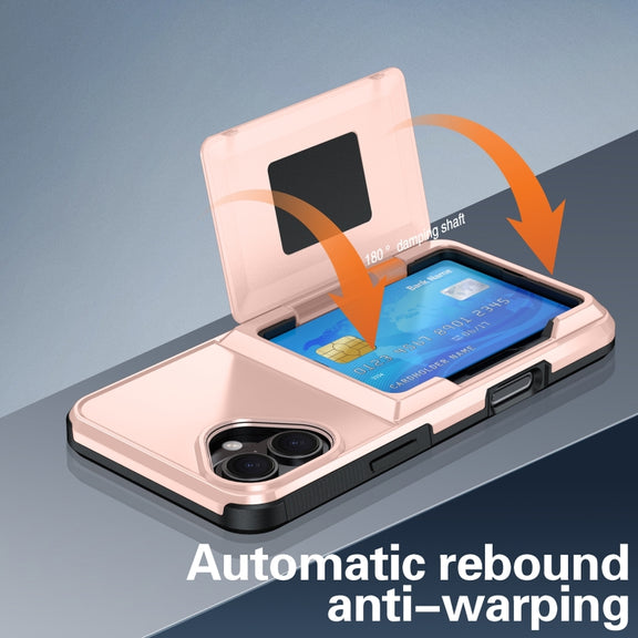 For iPhone 16 Plus Card Slot Holder Phone Case(Red)