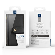 For iPhone 16 DUX DUCIS Lawa Series 2 in 1 Wallet Zipper Detachable MagSafe Phone Case with Lanyard(Black)