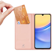 For Samsung Galaxy A16 5G DUX DUCIS Skin Pro Series Flip Leather Phone Case(Pink)