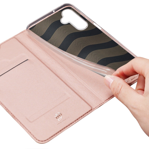 For Samsung Galaxy A16 5G DUX DUCIS Skin Pro Series Flip Leather Phone Case(Pink)
