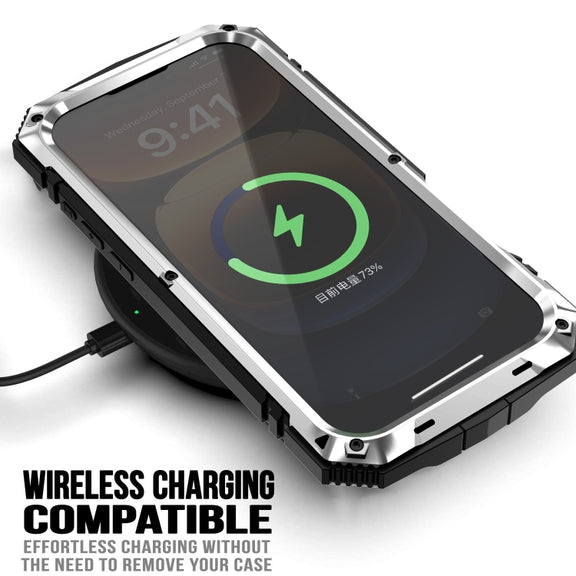 For iPhone 16 Pro R-JUST Life Water-resistant Dustproof Shockproof Phone Case(Silver)