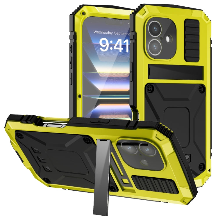 For iPhone 16 Plus R-JUST Life Waterproof Dustproof Shockproof Phone Case(Yellow) - free shipping - PMC Jewellery - Order now!
