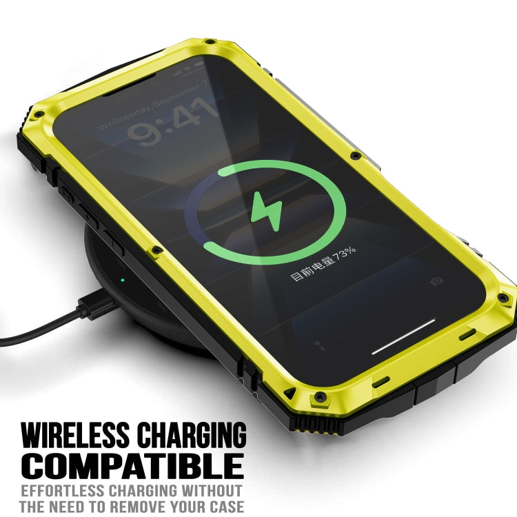 For iPhone 16 Plus R-JUST Life Waterproof Dustproof Shockproof Phone Case(Yellow) - free shipping - PMC Jewellery - Order now!