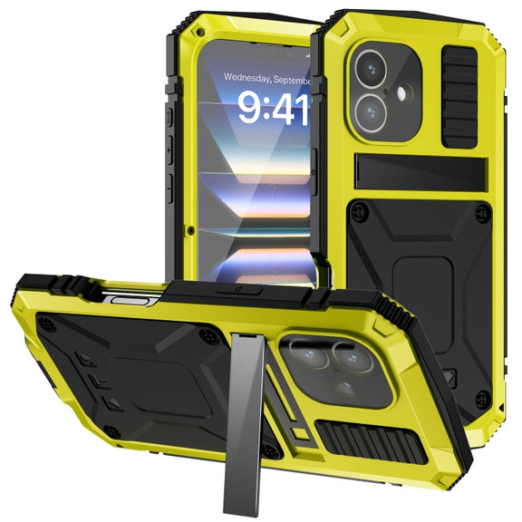 For iPhone 16 Plus R-JUST Life Water-resistant Dustproof Shockproof Phone Case(Yellow)
