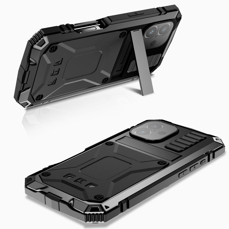 For iPhone 16 R-JUST Life Waterproof Dustproof Shockproof Phone Case(Black) - free shipping - PMC Jewellery - Order now!