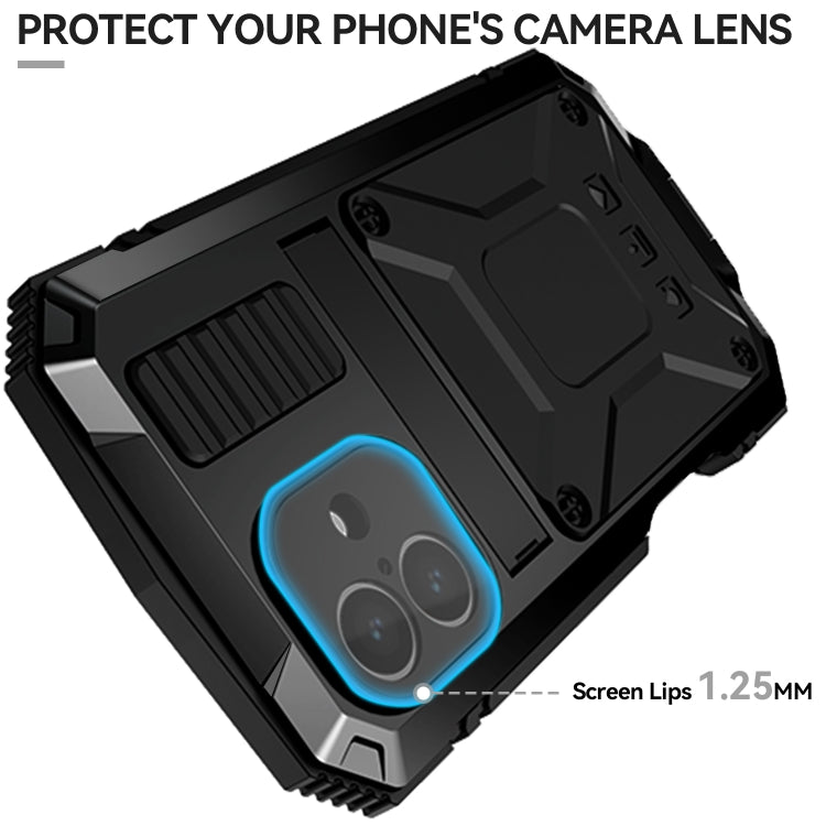 For iPhone 16 R-JUST Life Waterproof Dustproof Shockproof Phone Case(Black) - free shipping - PMC Jewellery - Order now!