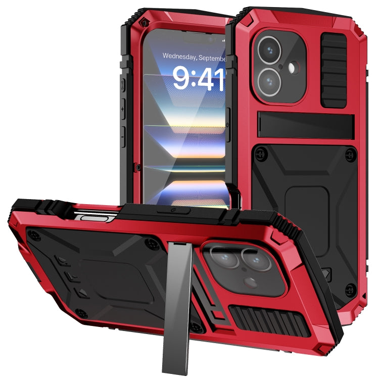For iPhone 16 R-JUST Life Waterproof Dustproof Shockproof Phone Case(Red) - free shipping - PMC Jewellery - Order now!