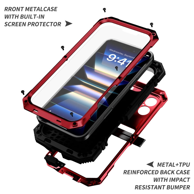 For iPhone 16 R-JUST Life Water-resistant Dustproof Shockproof Phone Case(Red)