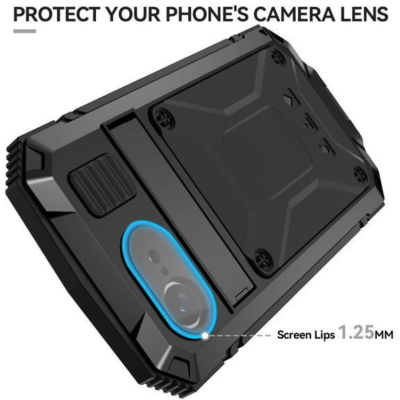 For iPhone 16e R-JUST Life Water-resistant Dustproof Shockproof Phone Case(Black)