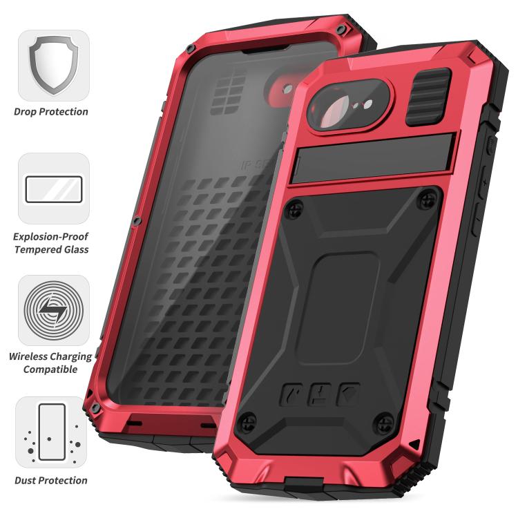 For iPhone 16e R-JUST Life Waterproof Dustproof Shockproof Phone Case(Red) - iPhone 16e Cases by R-JUST | Online Shopping South Africa | PMC TechLife | Buy Now Pay Later Mobicred