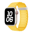 For Apple Watch SE 2023 44mm Tri-beads Magnetic Hoop Silicone Watch Band(Yellow) - free shipping - PMc TechLife - Order now!