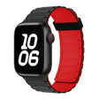 For Apple Watch Ultra 2 49mm Tri-beads Magnetic Hoop Silicone Watch Band(Black Red) - free shipping - PMc TechLife - Order now!