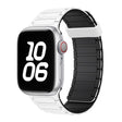 For Apple Watch Series 3 38mm Tri-beads Magnetic Hoop Silicone Watch Band(White Black) - free shipping - PMc TechLife - Order now!
