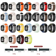 For Apple Watch SE 44mm Tri-beads Magnetic Hoop Silicone Watch Band(Light Mint Starlight)