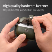 For Samsung Galaxy Buds 3 Business Leather Bluetooth Earphone Protective Case with Hook(Green)