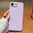 For iPhone 16e Solid Color Liquid Silicone MagSafe Magnetic Phone Case(Lilac) - iPhone 16e Cases by PMC TechLife | Online Shopping South Africa | PMC TechLife | Buy Now Pay Later Mobicred