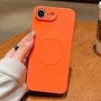 For iPhone 16e Solid Color Liquid Silicone MagSafe Magnetic Phone Case(Orange) - iPhone 16e Cases by PMC TechLife | Online Shopping South Africa | PMC TechLife | Buy Now Pay Later Mobicred