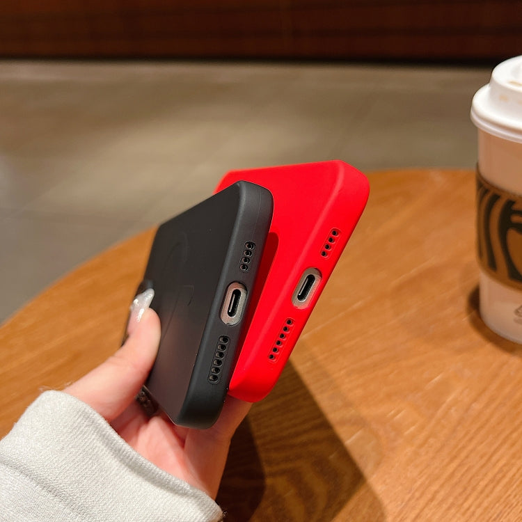 For iPhone 16e Solid Color Liquid Silicone MagSafe Magnetic Phone Case(Red) - iPhone 16e Cases by PMC TechLife | Online Shopping South Africa | PMC TechLife | Buy Now Pay Later Mobicred