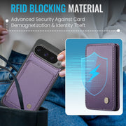 For Google Pixel 9 Pro XL JEEHOOD J05 Business Magnetic Style RFID Leather Phone Case(Purple)