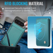 For Google Pixel 9 Pro XL JEEHOOD J05 Business Magnetic Style RFID Leather Phone Case(Blue Green)