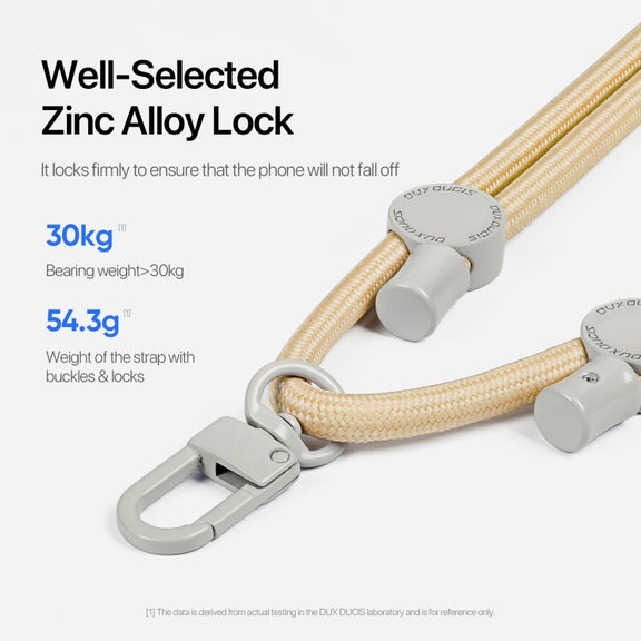 DUX DUCIS Plaz Crossbody Neck Strap Anti-lost Phone Lanyard(Glaze Yellow)