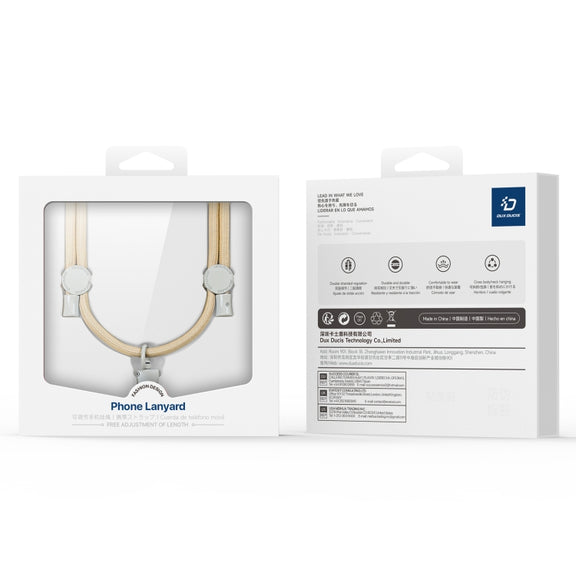 DUX DUCIS Plaz Crossbody Neck Strap Anti-lost Phone Lanyard(Glaze Yellow)