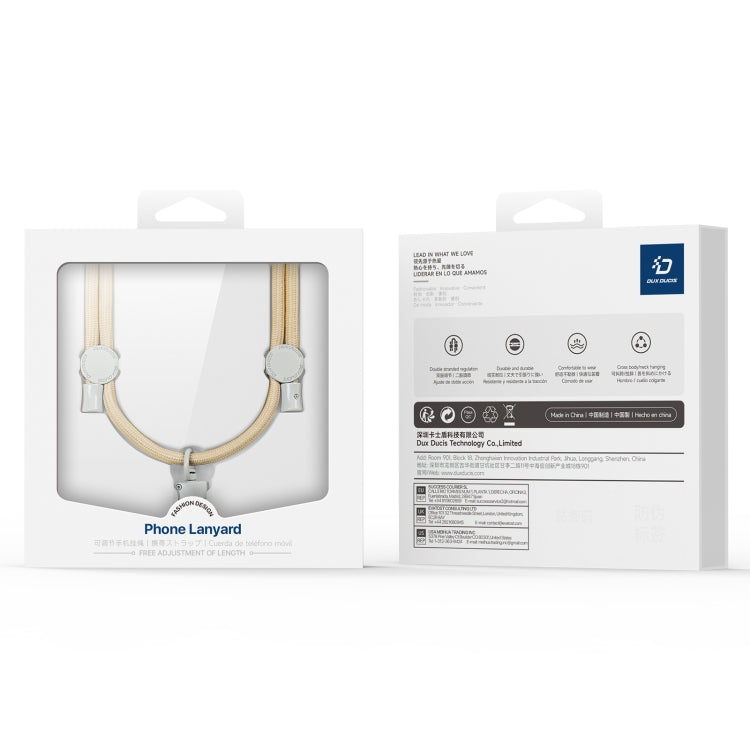 DUX DUCIS Plaz Crossbody Neck Strap Anti-lost Phone Lanyard(Glaze Yellow)