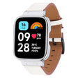 For Redmi Watch 3 Lite Metal Frame Integrated Leather Watch Band(White) - free shipping - PMc TechLife - Order now!