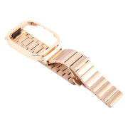 For Redmi Watch 3 Lite Frame Integrated One-bead Stainless Steel Watch Band(Rose Gold)