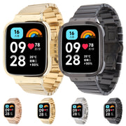 For Redmi Watch 3 Lite Frame Integrated One-bead Stainless Steel Watch Band(Silver)