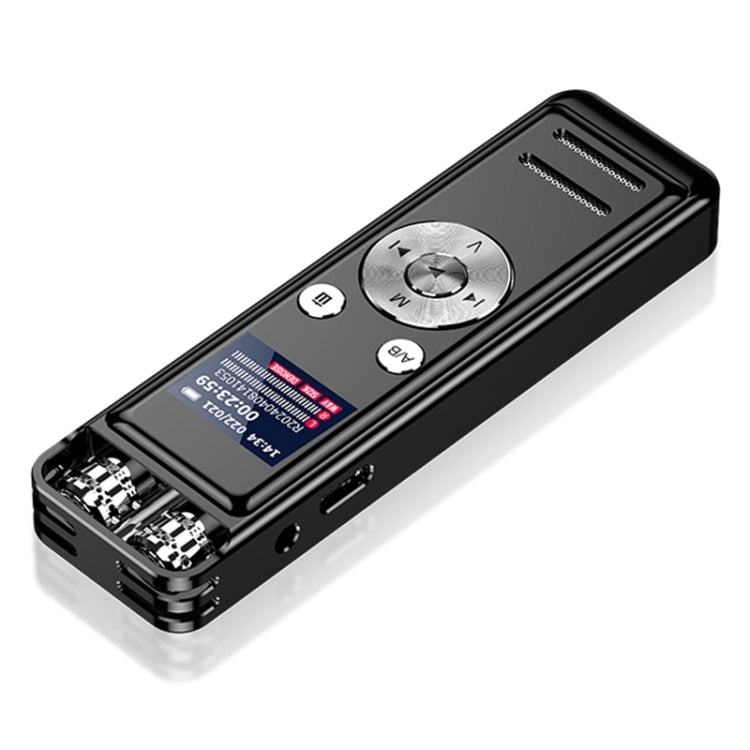 ZD43B Omnidirectional Dual Mic Smart Noise Reduction Voice Recorder, Memory:32GB(Black)
