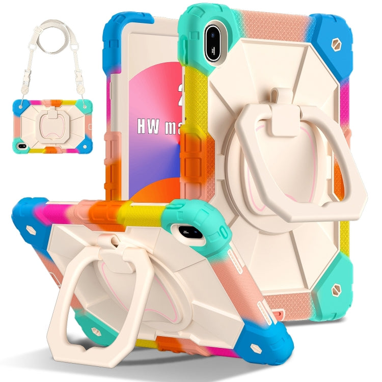 For Huawei Matepad SE 11 2024 Contrast Color Robot Silicone Hybrid PC Tablet Case(Colorful Blue) - Huawei by PMC Jewellery | Online Shopping South Africa | PMC Jewellery | Buy Now Pay Later Mobicred