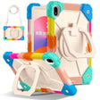 For Huawei Matepad SE 11 2024 Contrast Color Robot Silicone Hybrid PC Tablet Case(Colorful Blue) - Huawei by PMC Jewellery | Online Shopping South Africa | PMC Jewellery | Buy Now Pay Later Mobicred