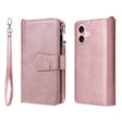 For iPhone 16 Solid Color 2 in 1 Zipper Shockproof Phone Case(Rose Gold) - iPhone 16 Cases by PMC TechLife | Online Shopping South Africa | PMC TechLife | Buy Now Pay Later Mobicred