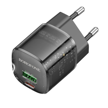 BOROFONE BN17 PD20W USB, USB-C / Type-C Charger, Plug Type:EU Plug(Black) - USB Charger by Borofone | Online Shopping South Africa | PMC Jewellery | Buy Now Pay Later Mobicred